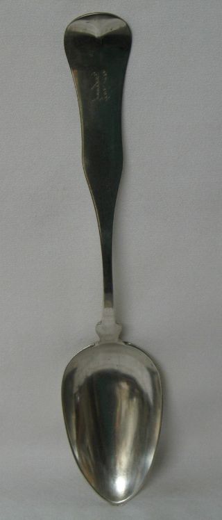 S F Morrill & Co Antique Coin Silver Tablespoon Serving Spoon Concord Nh photo