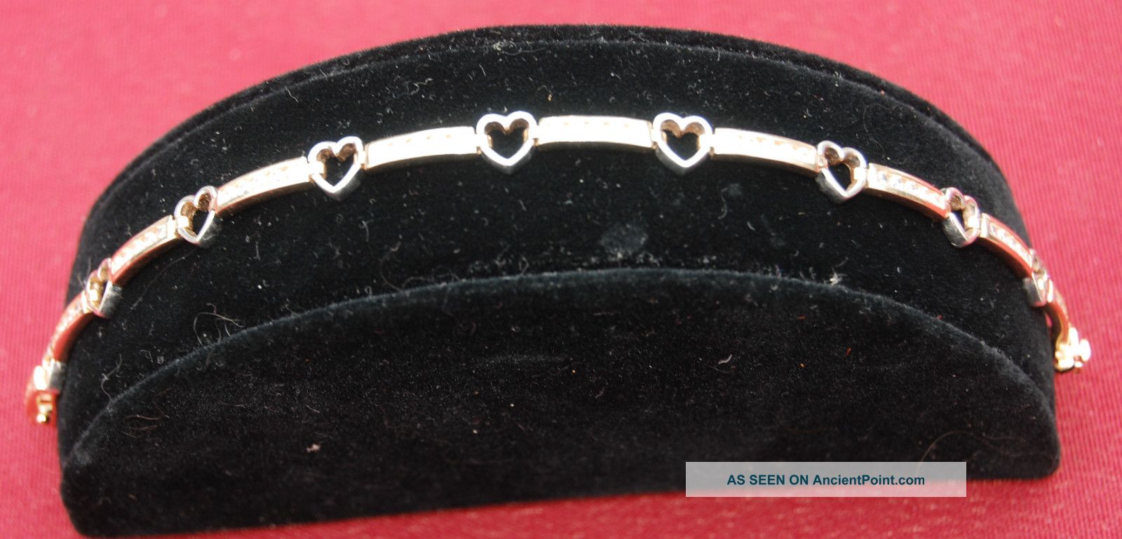 Sterling Heart Shapes And Cubic Zirconium Bracelet - Made In China Other photo