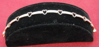 Sterling Heart Shapes And Cubic Zirconium Bracelet - Made In China photo