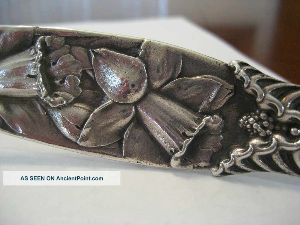 Exceptionally Rare Whiting Aesthetic Sterling Silver Daffodil Punch Ladle C1880 Other photo