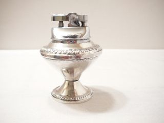 Vintage Sterling Silver Weighted Footed Table Top Cigarette Lighter 1930 - 1940s photo