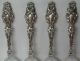 Lily Whiting Sterling Silver Teaspoon 5 ¾”l Set Of 4 C.  1902 Heavy Mks Other photo 2