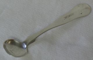 H.  B.  Stanwood & Co Antique Coin Silver Master Salt Spoon Boston,  Ma 1850 - 1860 photo