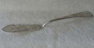 Gorham Sterling Silver Master Butter Knife Antique Engraved photo