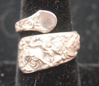 Sterling Spoon Ring - Kirk Repousse - Size 6 1/4 photo