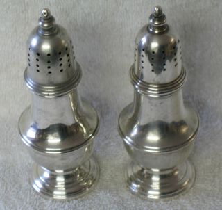 Sterling Salt And Pepper Shaker Set Of 2 Caster R T H No Mono photo