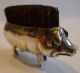 Antique Sterling Silver Figural Pen Or Nib Wipe - Pig - 1905 Other photo 2