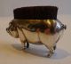Antique Sterling Silver Figural Pen Or Nib Wipe - Pig - 1905 Other photo 4