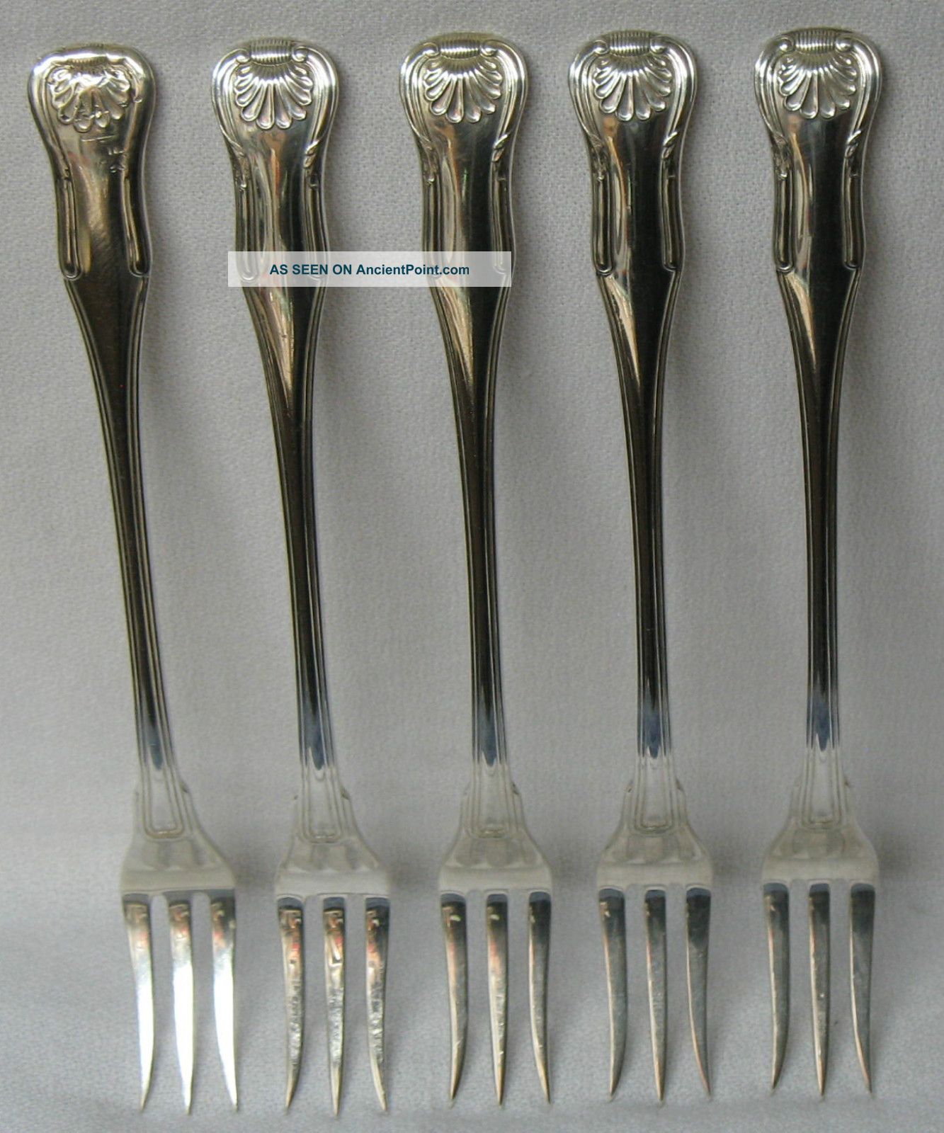 Kirk King Sterling Silver Cocktail Seafood Oyster Fork Set Of 5 Other photo