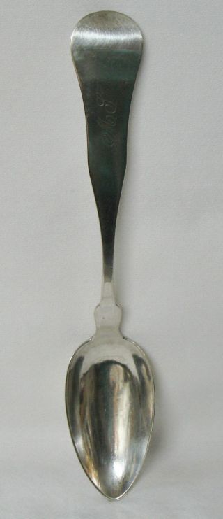 Pratt & York Antique Coin Silver Tablespoon Serving Spoon Fisherville Nh photo