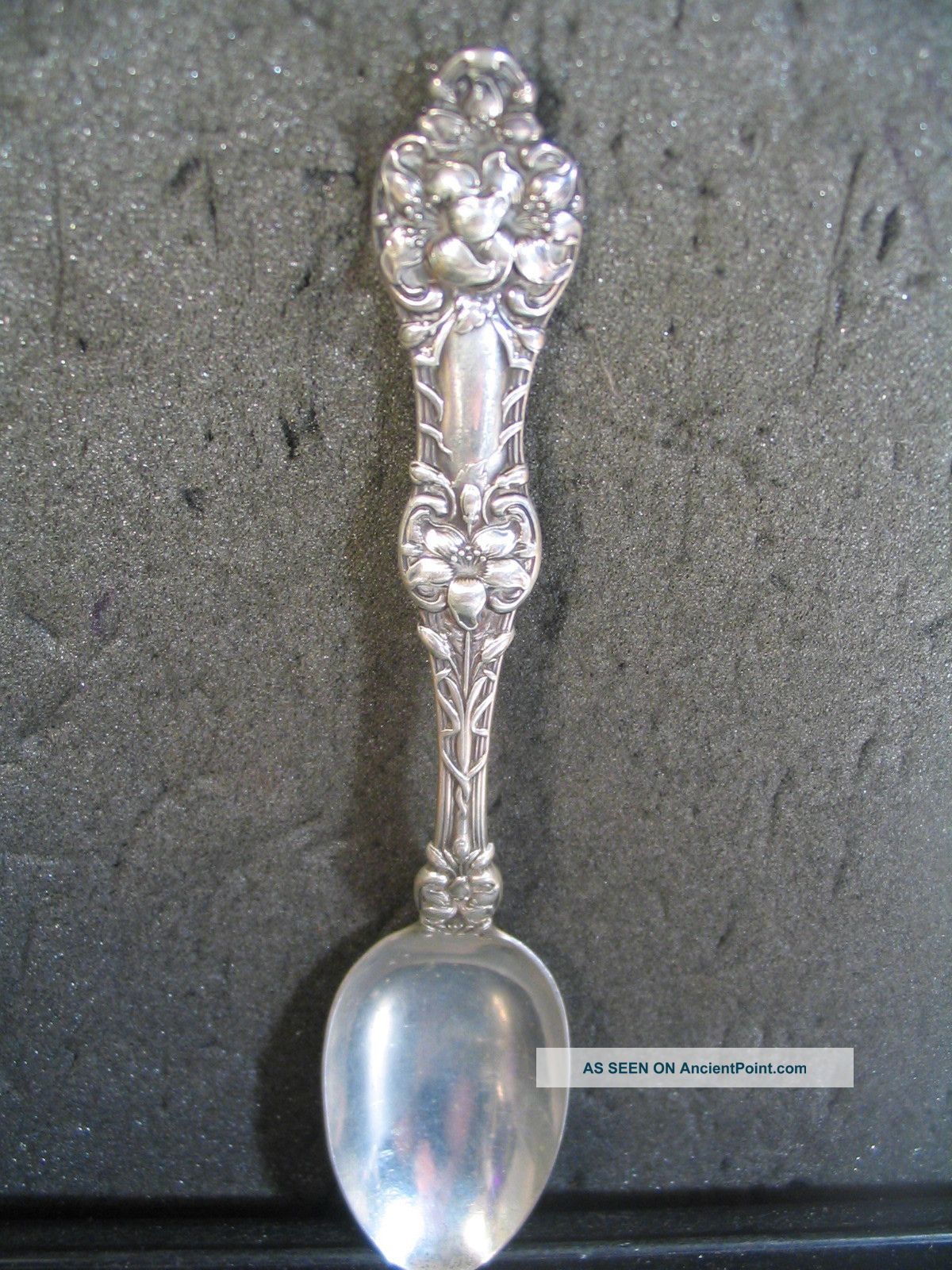 Sterling Alvin Majestic Teaspoon Multi Motif Floral Lily 5 3/4 