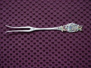 Sterling Silver Souvenir Pickle/olive Fork Canada photo