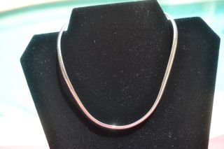 Sterling Silver Necklace - Serpentine Chain - Milor - Italy - (16 1/4 Inches) photo