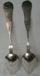 Albert Wakefield Antique Coin Silver Tablespoon Serving Spoon Set Of 2 Nh Other photo 4