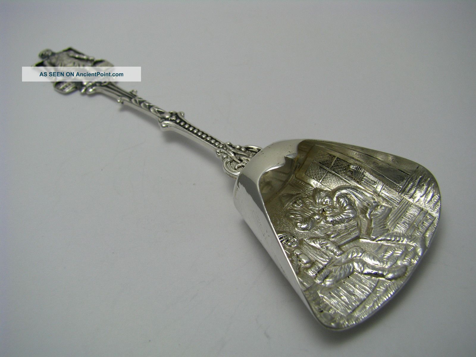 Dutch Solid Silver Spoon Caddy Spoon Serving Sugar Scoop Holland Netherlands1950 Other photo