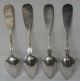 Seth E Brown Antique Coin Silver Teaspoon Set Of 4 Concord Nh C.  1830 Other photo 4