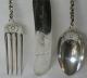 Peony No.  26 Whiting Sterling Silver Christening Set Fork Spoon Knife Aesthetic Other photo 3