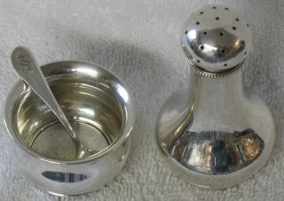 Newburyport Silver Co Sterling Silver Salt Cellar Pepper Shaker Frank Whiting photo
