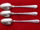 Antique 3 Solid Silver London 18th C Middle Marks Shell Tea Spoons Teaspoons Other photo 1