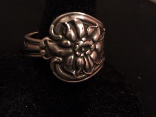 Fessenden Daisy Sterling Silver Spoon Ring,  Rare,  Sz.  6 - 10 Exc.  Cond. photo