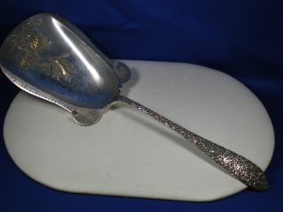 Rare Antique J.  E.  Caldwell Sterling Silver Huge Serving Spoon Floral Engraved photo