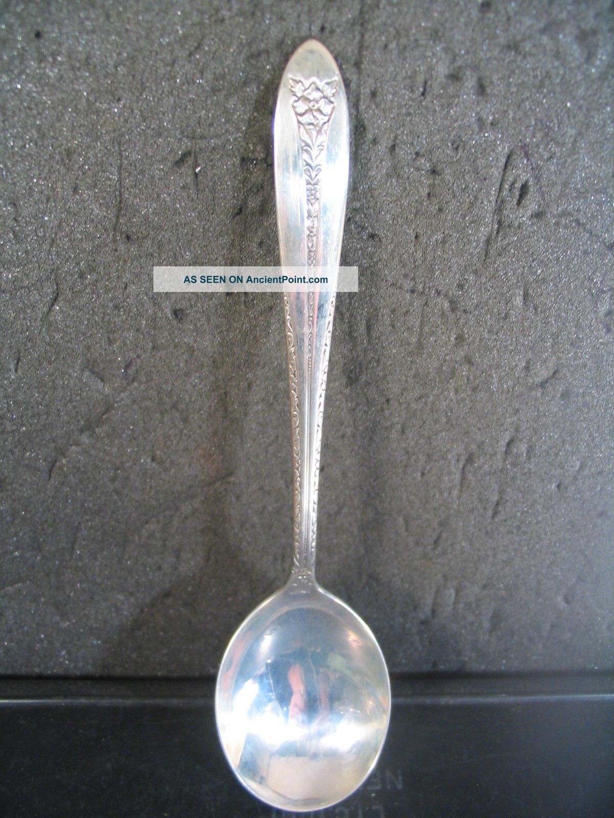 Sterling National Margaret Rose Round Bowl Soup Spoon 6 1/4 