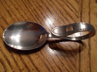 Antique Webster Co.  Sterling Silver Baby Spoon Bent Handle Design,  14 Grams photo