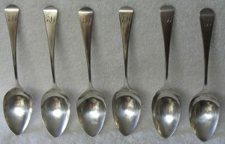 Samuel Howland Sterling Silver Teaspoon Set Of 6 London Circa 1811 photo