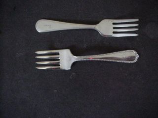 Two Sterling Silver Youth/baby Forks photo