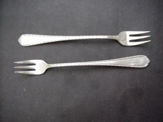 Two Matching Sterling Silver Cocktail Forks Pinetree By International Sterling photo