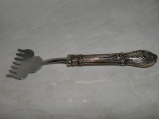Vintage Sheffield Sterling Silver Handled Serving Fork photo