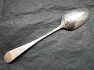 Picture Back S Tea Spoon Sterling Silver Made In London 1895 photo