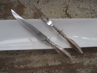 Antique Webster Sterling Co.  Carving Set Wsc21 1910. . . . . . photo