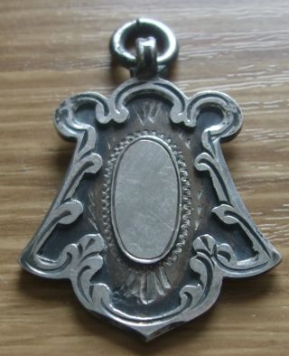 Vintage 1924 Solid Sterling Hallmarked Silver Fob Medal photo