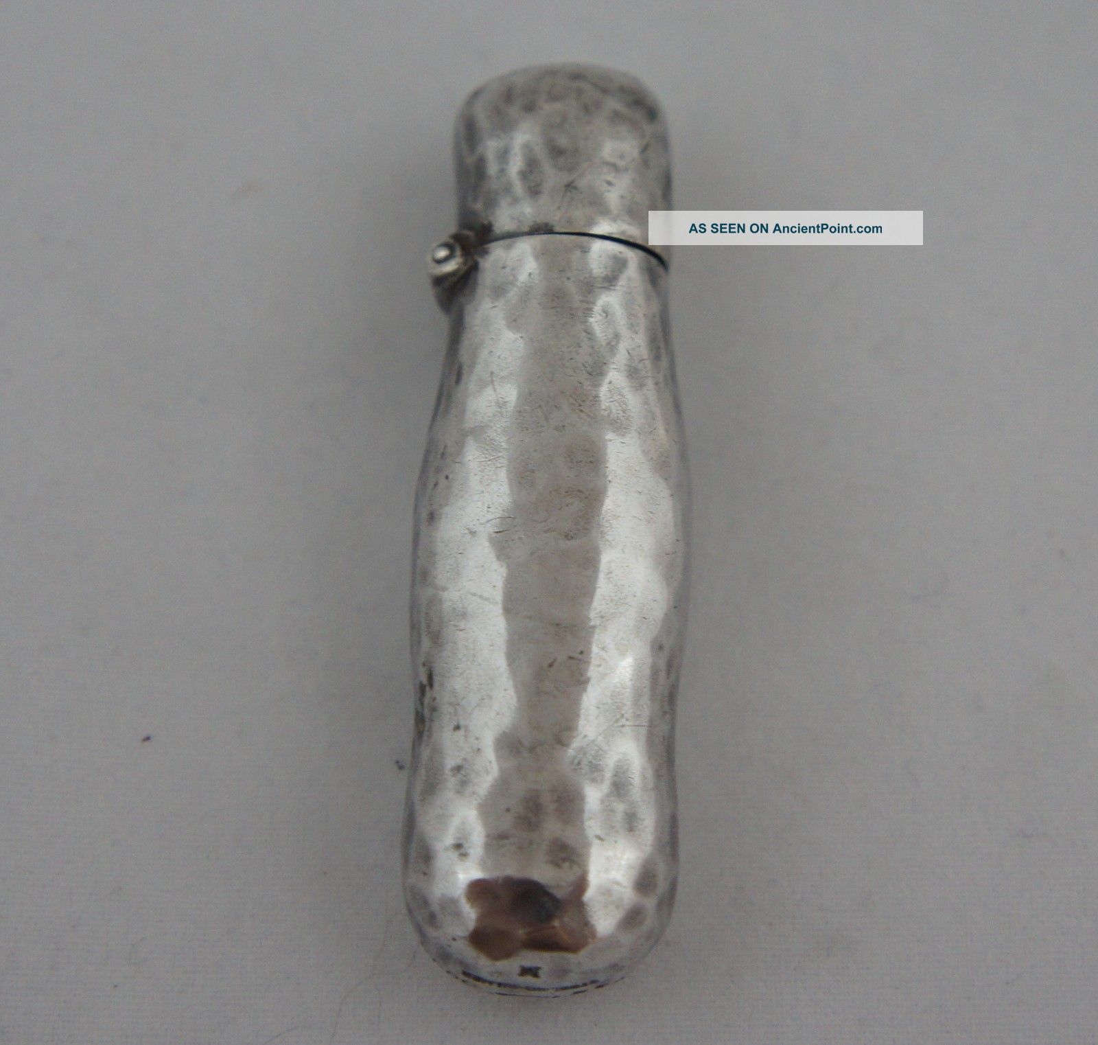 Antique Tiffany & Co Hammered Sterling Silver Bottle Snuff Needle Sew Aesthetic Other photo