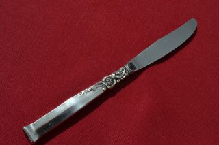 Silver Rose By Heirloom Sterling - Dinner Knife - No Monos - 8 1/2 