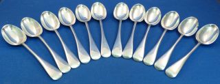 English Sterling 1890 London Set Of 12 Coffee Spoons photo