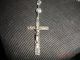 Sterling Silver Rosary With Cut Crystal Beads Vintage 21 Inches Long Other photo 8