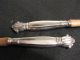 Web Sterling Silver Handles Wooden Salad Serving Spoon & Fork Plume & Scroll Wb5 Other photo 4
