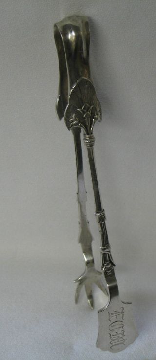 Lotus Gorham Sterling Silver Sugar Tongs photo
