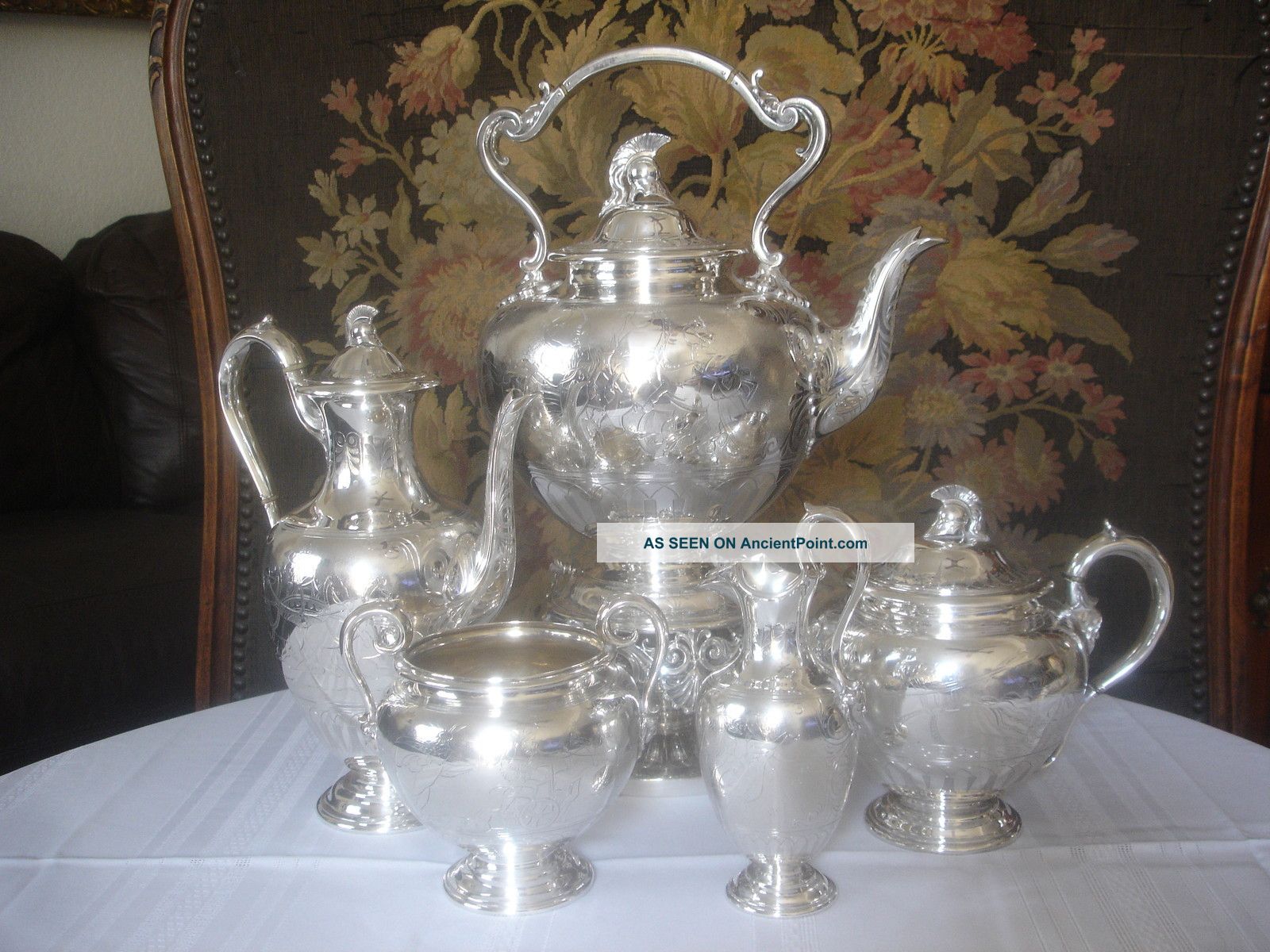 Rare Victorian Sterling Silver Tea Set Other photo
