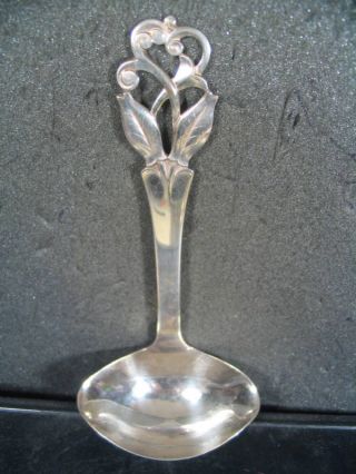 Sterling 830s W&ss Ladle Floral Sauce Handle photo