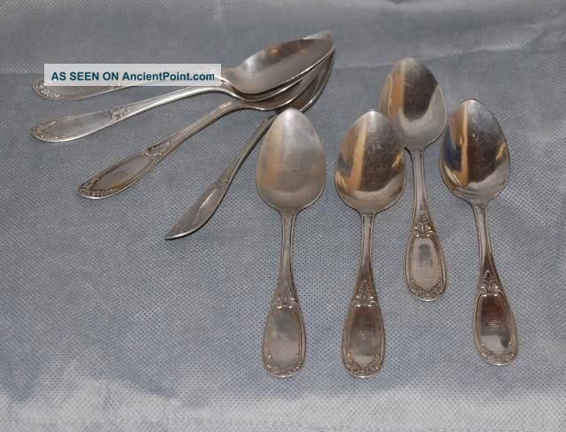 N Matson Sterling Silver Tea Spoons Set Of 8 Pat 1859 Other photo