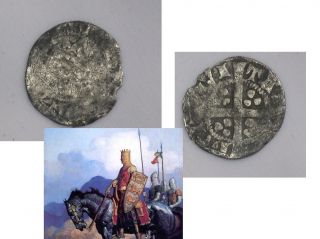 English King Edward I Solid Silver Penny Of London 1276 - 1307 photo