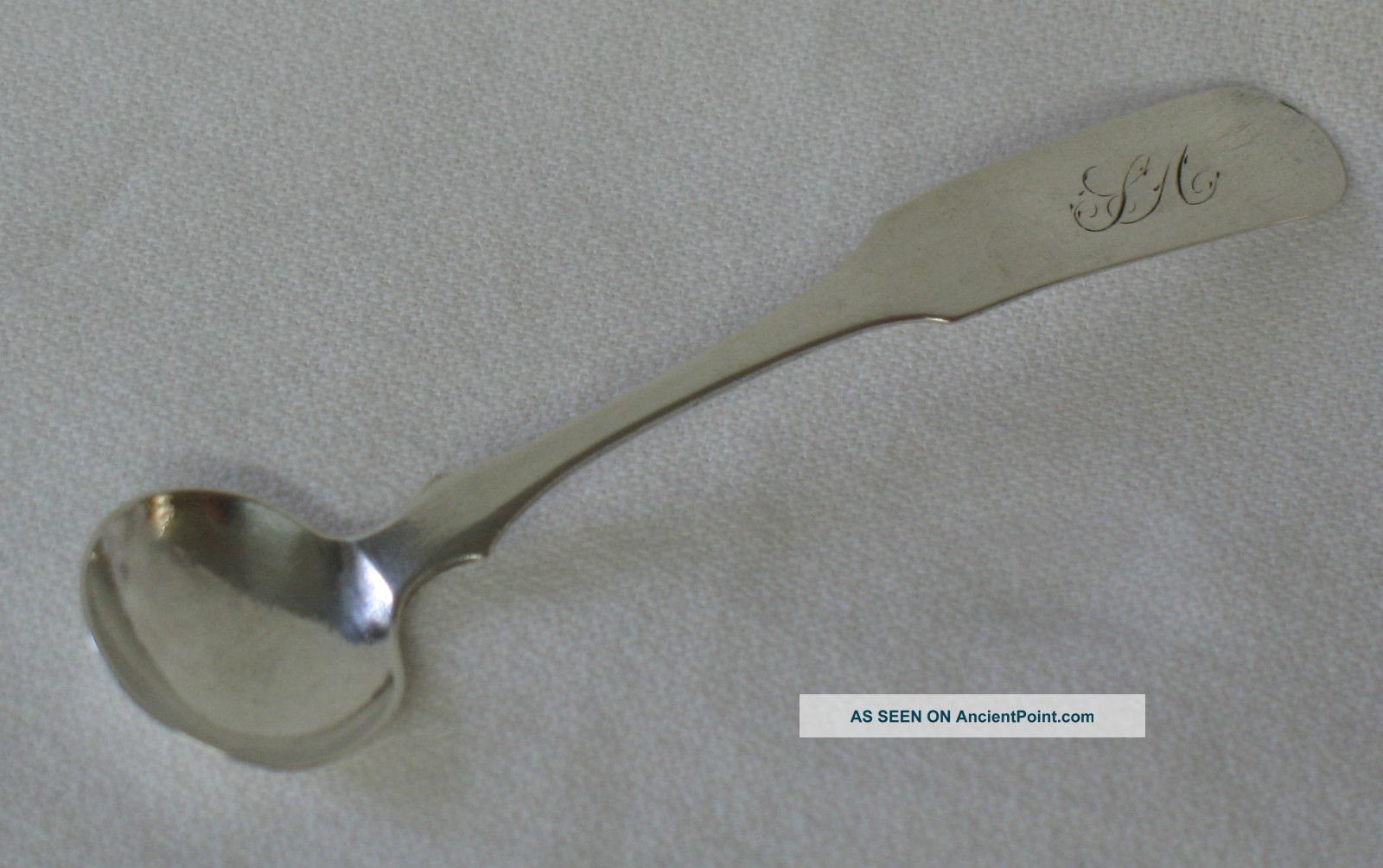 S.  M.  Taber Antique Pure Coin Master Salt Spoon Providence,  Ri 1820 - 1850 Other photo