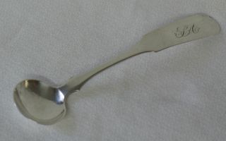 S.  M.  Taber Antique Pure Coin Master Salt Spoon Providence,  Ri 1820 - 1850 photo
