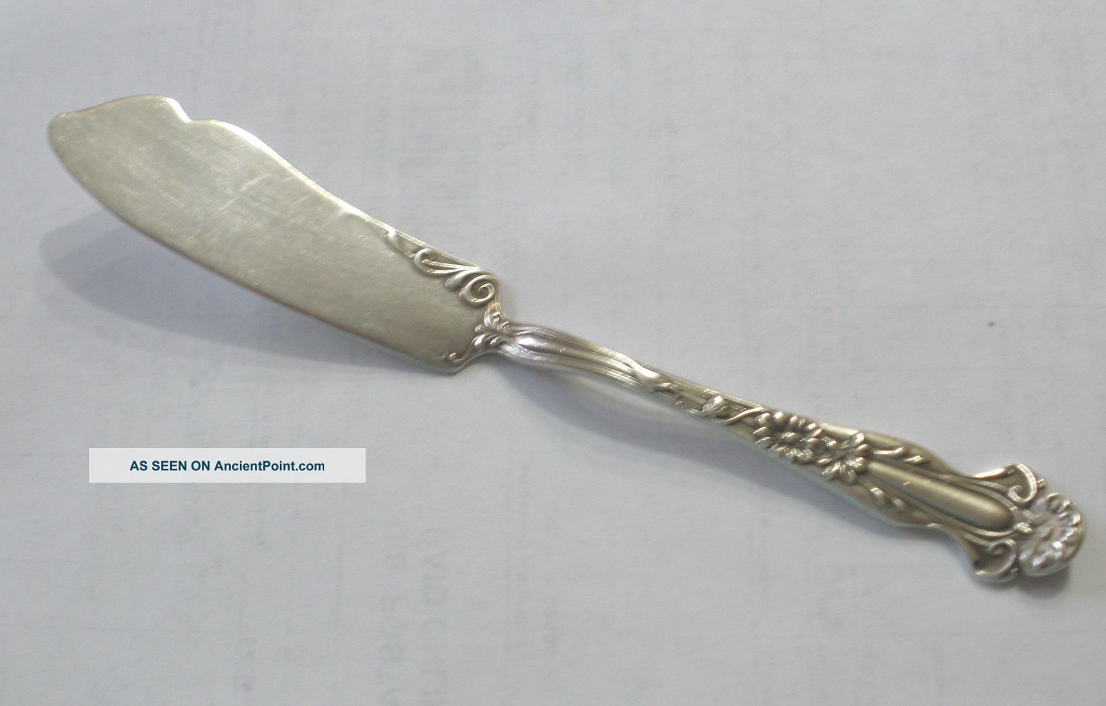 Blackinton Daisy Flat Handle Master Butter Knife Antique Sterling Rare 1904 Other photo