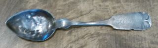 Antique Coin Silver Spoon - - L.  O.  Dunning Of Penn Yan Ny - Initials:acd - - 15 G photo
