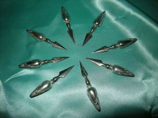 Vintage Set 8 Sterling Corn Holders Cornholders Excellent photo