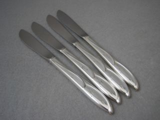 4 Individual Butter Spreaders Fine Arts Sterling Silver Romance Of The Stars photo